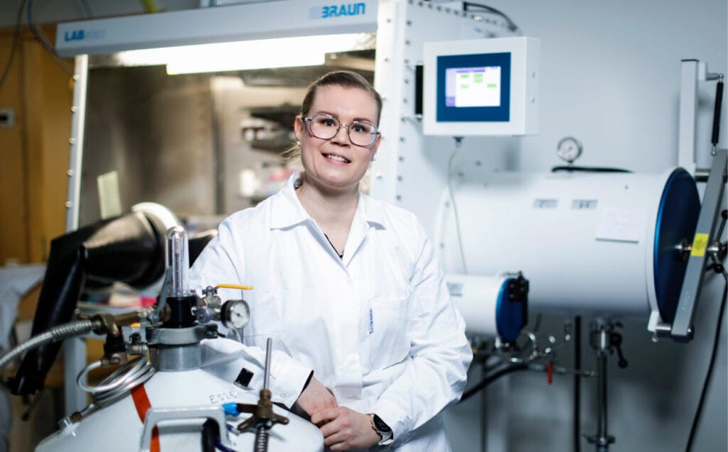 Kuva Petra Vaskosa laboratoriossa
